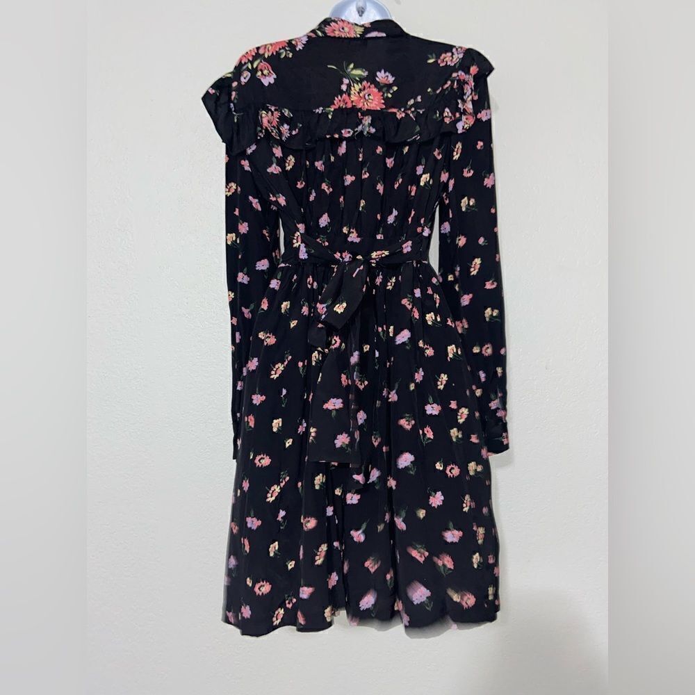 Jill Stuart Printed Ruffled Shirtdress floral Boho size Medium - Picture 5 of 8